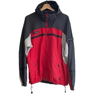 Columbia Men’s Packable Windbreaker Red/Gray/Silver M